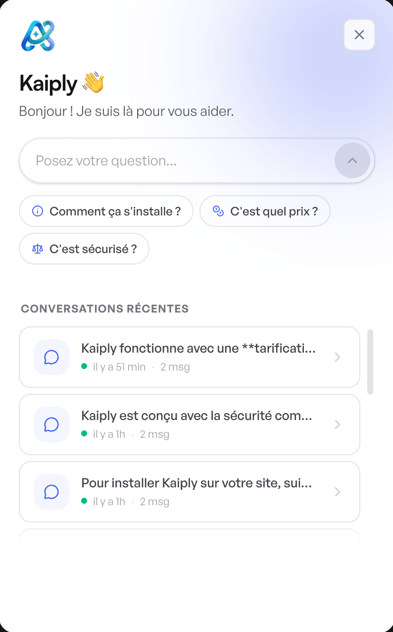 Kaiply chat widget