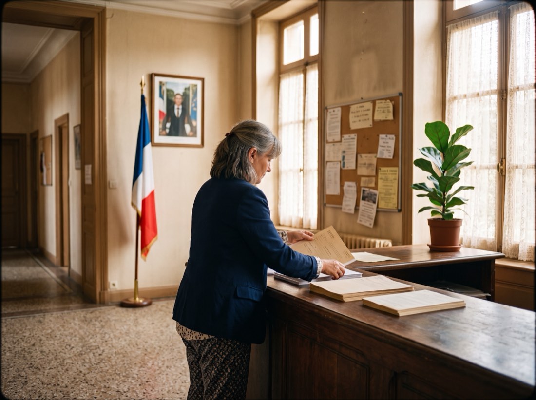 Accueil d'une mairie française