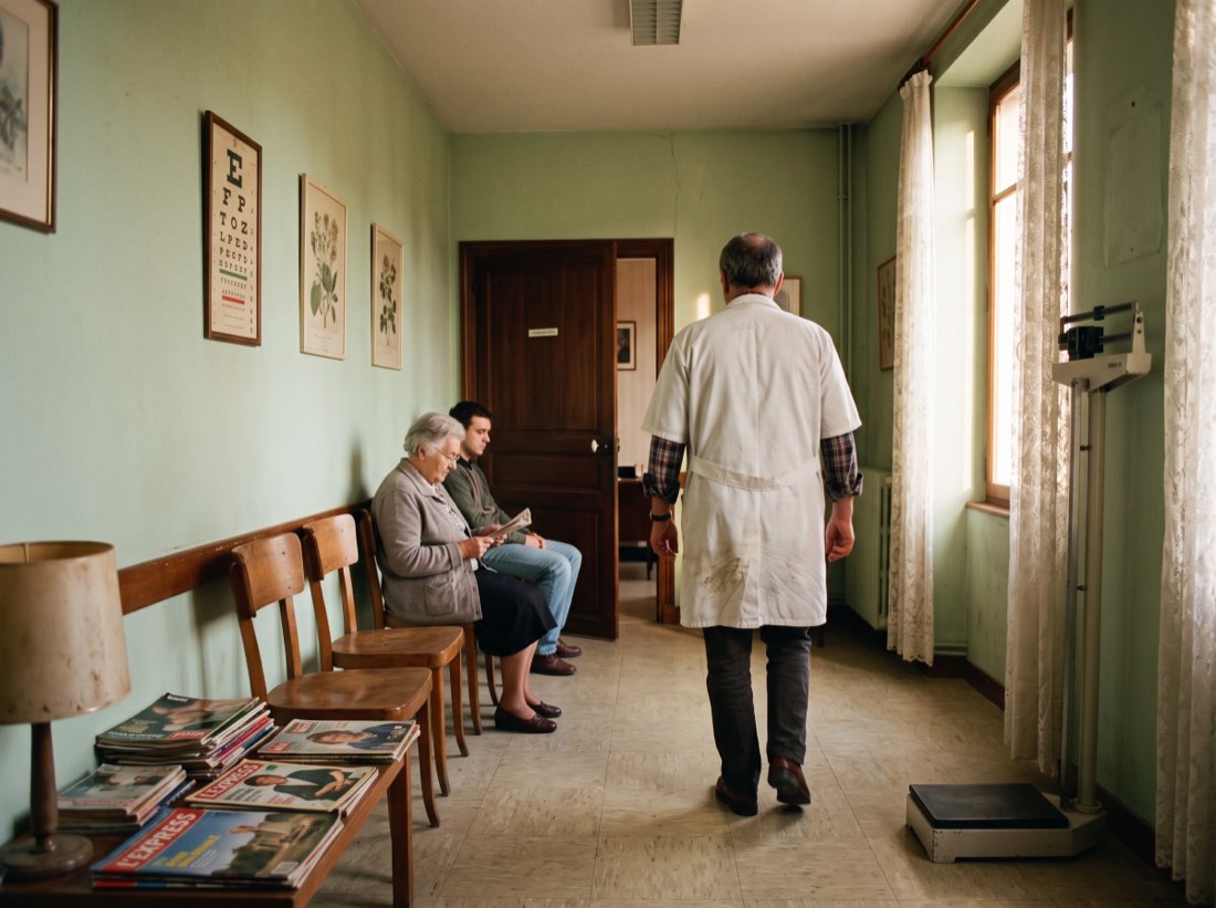 Salle d'attente d'un cabinet, années 90